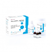 ВИЛЛАКРИЛ ОРТО / VILLACRYL ORTHO, пластмасса холодной полимеризации, 1 упаковка /порошок 500 гр., жидкость 250 мл, 3 флакона по 12 мл. /жёлтый, красный, синий/,  Everall7 Sp.z o.o., Польша