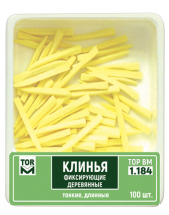 Клинья деревянные тонкие, длинные /желтые/ /100 шт./, 1.184, ТОР ВМ, Россия