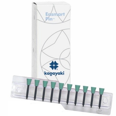Полиры КАГАЯКИ ЭНСМАРТ ПИН / KAGAYAKI ENSMART PIN /ЧАША/, средний /70 µ/, зеленый /10 шт./, металл. ножка, Kagayaki, Россия
