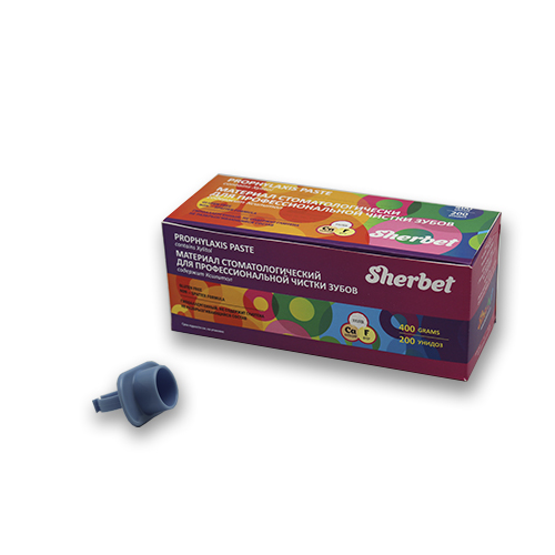 Паста профилактическая Sherbet Prophylaxis Paste манго, средняя, 200 унидоз /400 гр./