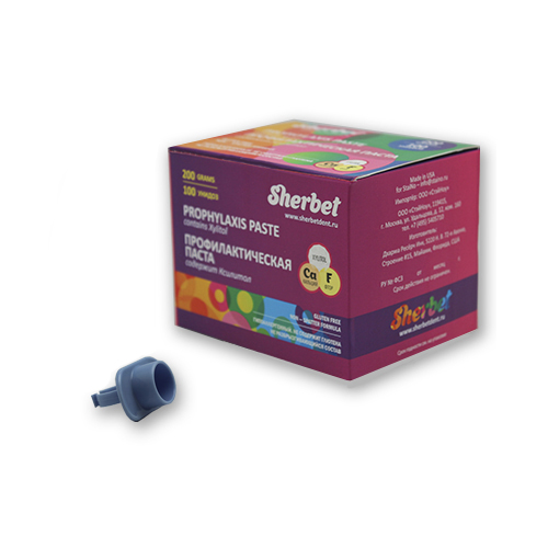 Паста профилактическая Sherbet Prophylaxis Paste жевательная резинка, крупная, 100 унидоз /200 гр./