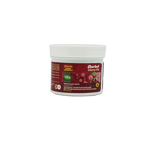 Паста профилактическая Sherbet Prophylaxis Paste вишневый пирог /без фтора/, средняя, 100 гр.