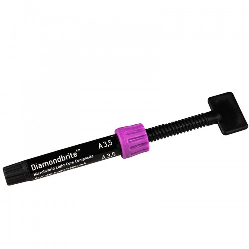 ДАЙМОНДБРАЙТ A2 / DIAMONDBRITE LIGHT CURE MICROHYBRID COMPOSITE, микрогибридный светоотверждаемый композит /1 шприц 4.5 гр./, США