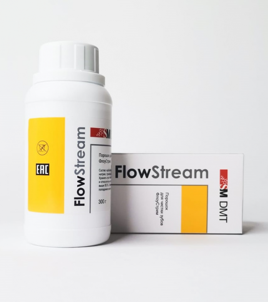 Порошок для гигиены ФЛОУСТРИМ / FlowStream, для чистки зубов, Нейтральный, 300 гр., SM DMT