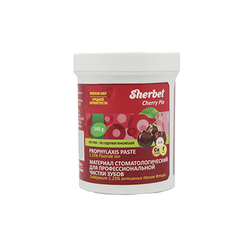Паста профилактическая Sherbet Prophylaxis Paste вишневый пирог, средняя, /340 гр./
