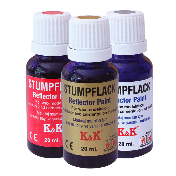Лак для штампиков из гипса STUMPFLACK, красный /12 мкм/, 20 мл., KERAM&KERAMIK 