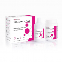 ВИЛЛАКРИЛ H PLUS МИНИ НАБОР / VILLACRYL H PLUS MINI KIT, пластмасса горячей полимеризации, V4 - розовый с прожилками, /300 гр. порошок + 150 мл. жидкость/, Everall7 Sp.z o.o., Польша