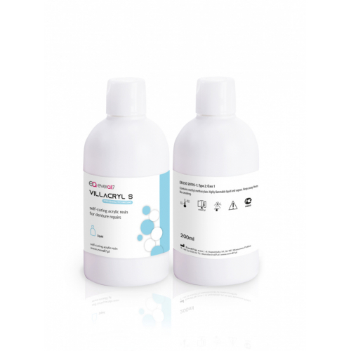 ВИЛЛАКРИЛ S ЛИКВИД / VILLACRYL S LIQUID, жидкость для пластмассы холодной полимеризации, /200 мл./,  Everall7 Sp.z o.o., Польша