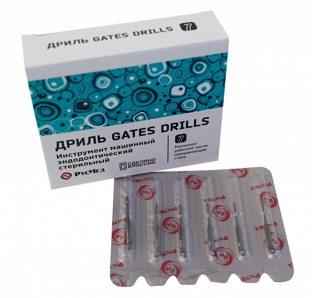 ГЕЙТС ДРИЛЬ / GATES DRILLS №6, 32 мм. /Ø 1.5/, для расширения устья каналов, 1 уп. /6 шт/, РУСМЕД