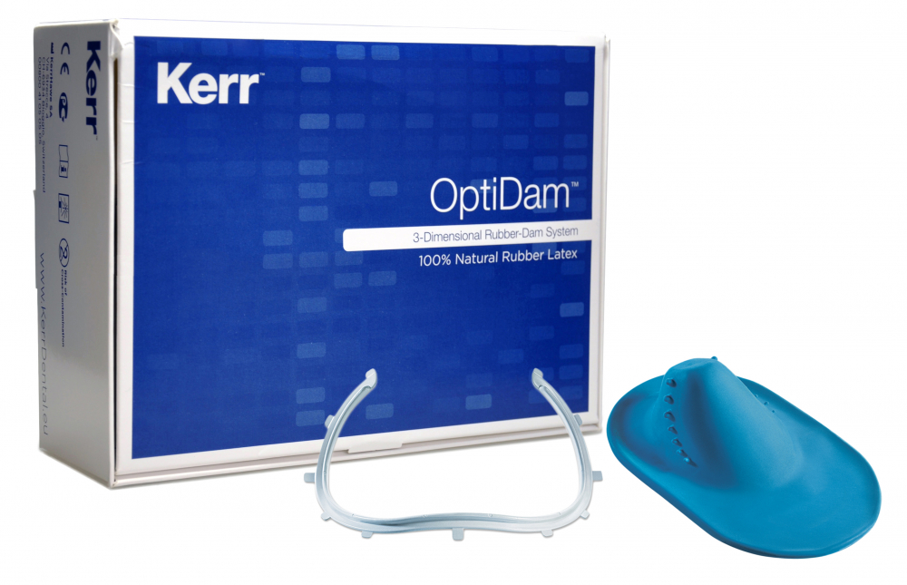 ОПТИДАМ СТАРТОВЫЙ НАБОР / OPTIDAM POSTERIOR INTRO KIT, стартовый набор для жевательных зубов, 1 уп. /10 коффердамов+1 рамка/, KERR