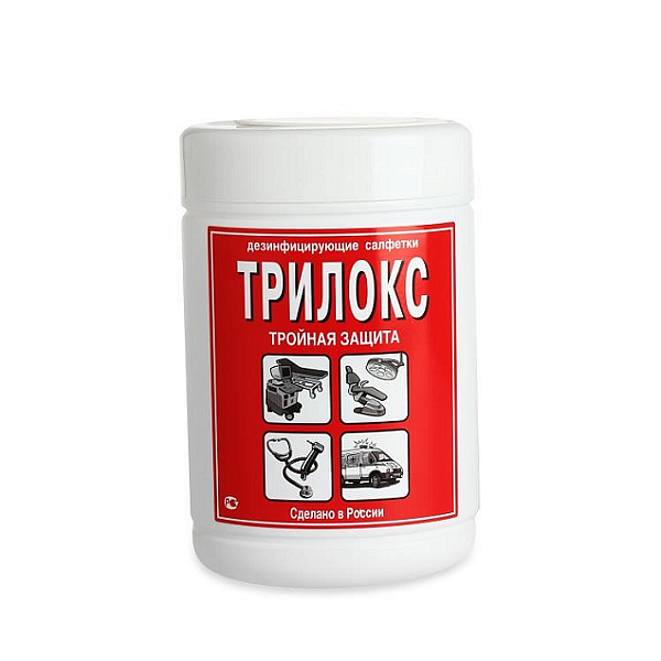Салфетки дезинфицирующие ТРИЛОКС /банка 90 шт./, БОЗОН