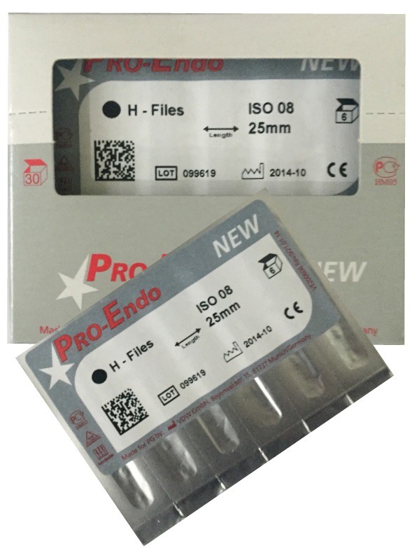 H-files PRO-ENDO /Рашпили Хедстрема/ №10 L25, 1 уп. /6 шт./, VDW