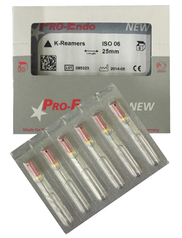 Reamers PRO-ENDO /дрильборы/ №15-40 L31 /АССОРТИ/, 1 уп. /6 шт./, VDW