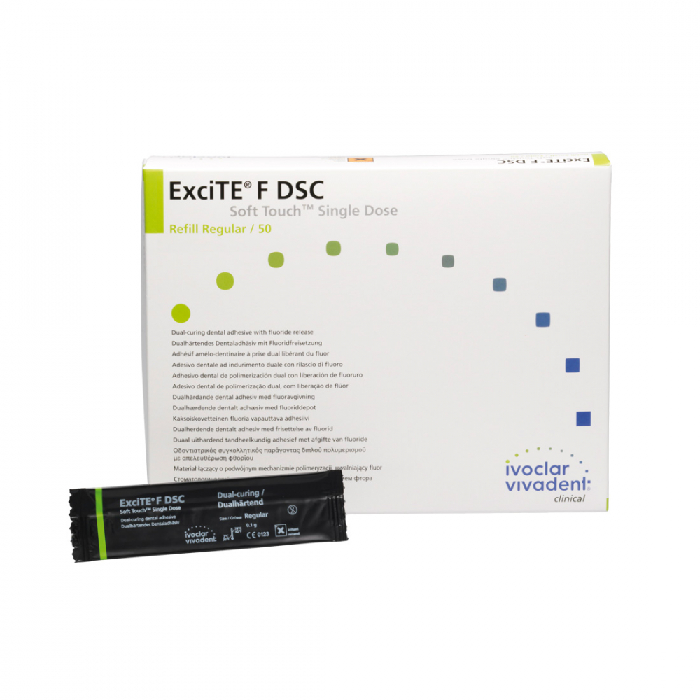 Адгезив ExciTE F Single Dose, светоотверждаемый нанонаполненный однокомпонентный адгезив, 1 уп. /50 шт. по 0.1 гр./, арт. 630377WW, Ivoclar Vivadent, Лихтенштейн