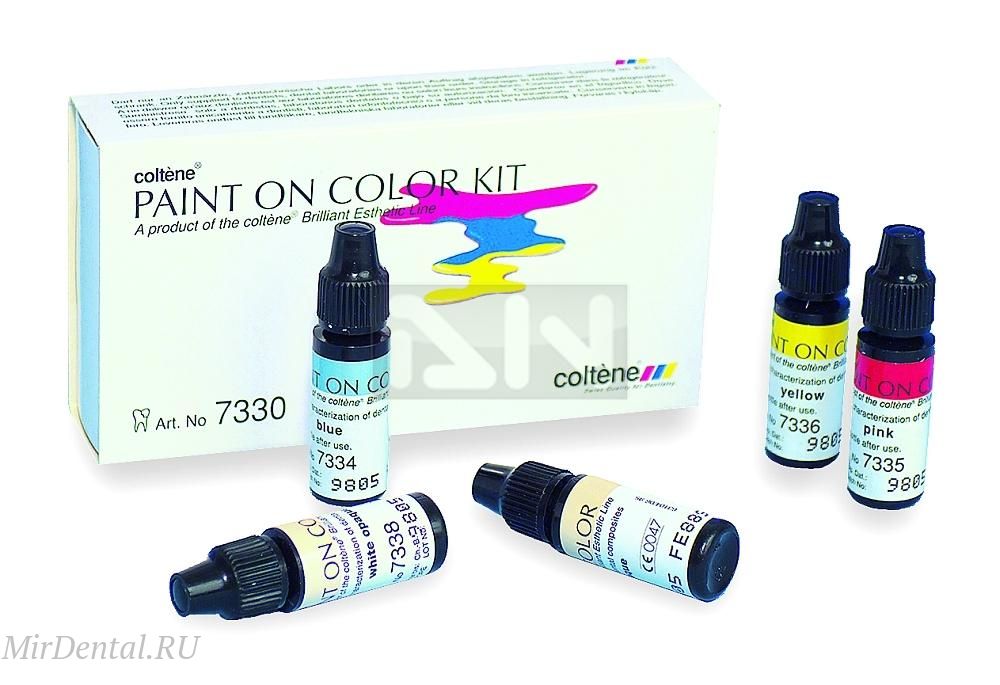 Краситель Paint On Colors, светового отверждения (опак) для композитного материала Brilliant, желтый 7336, 3 мл., Coltene