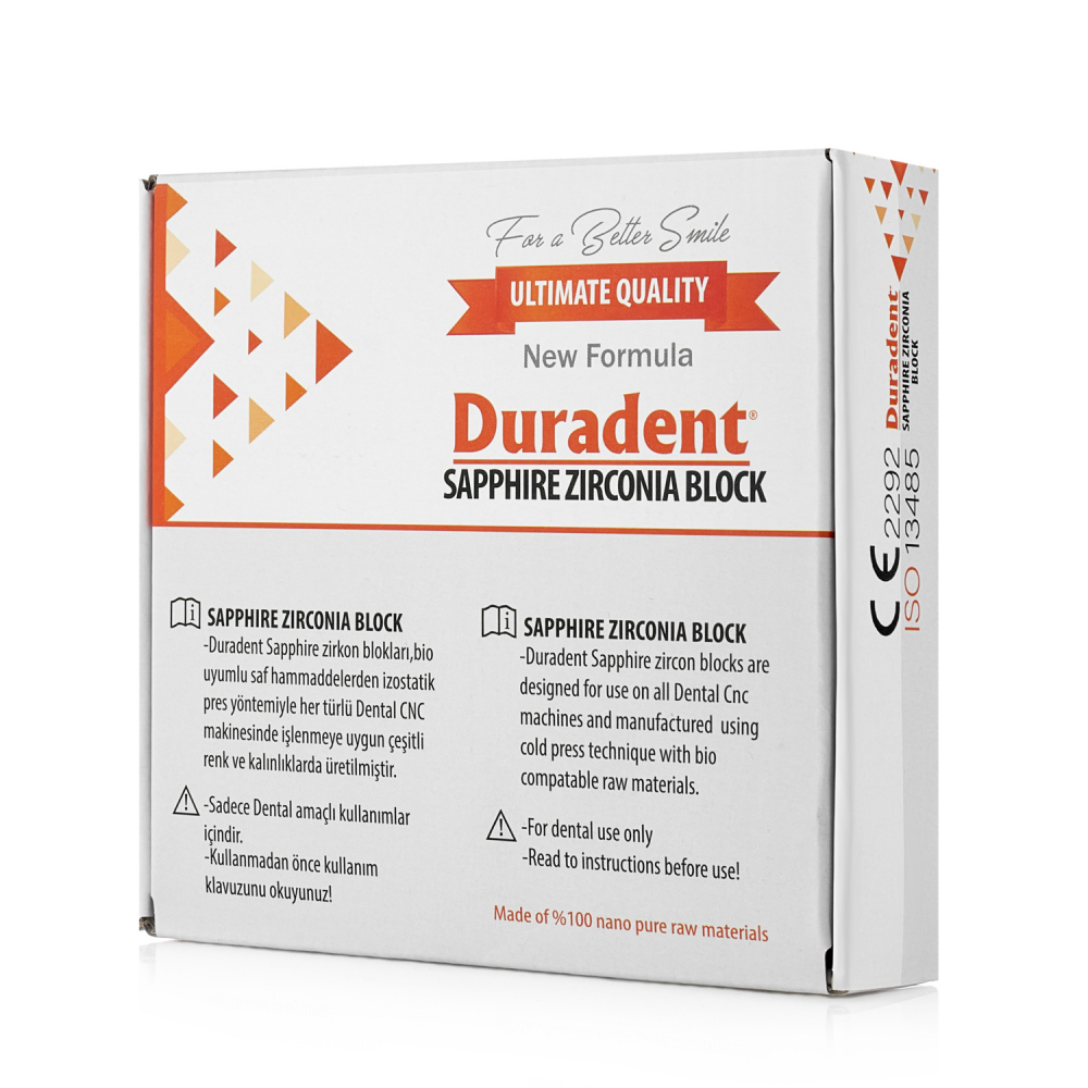Циркониевые блоки Duradent Sapphire Zircona HT A2 /12/, Duradent