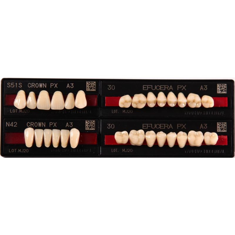 Зубы акриловые CROWN PX/EFUCERA PX B1, фронт. O41 / боковые 28, 28 шт. /гарнитур/, YAMAHACHI