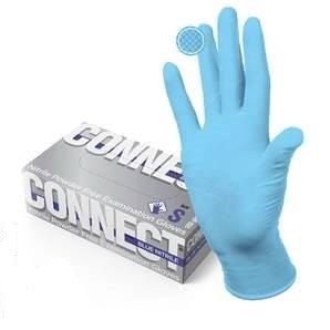 Перчатки нитриловые неопудренные, CONNECT NITRILE PULIN, 200 шт. /100 пар/, /10-10.5/ XL, Китай