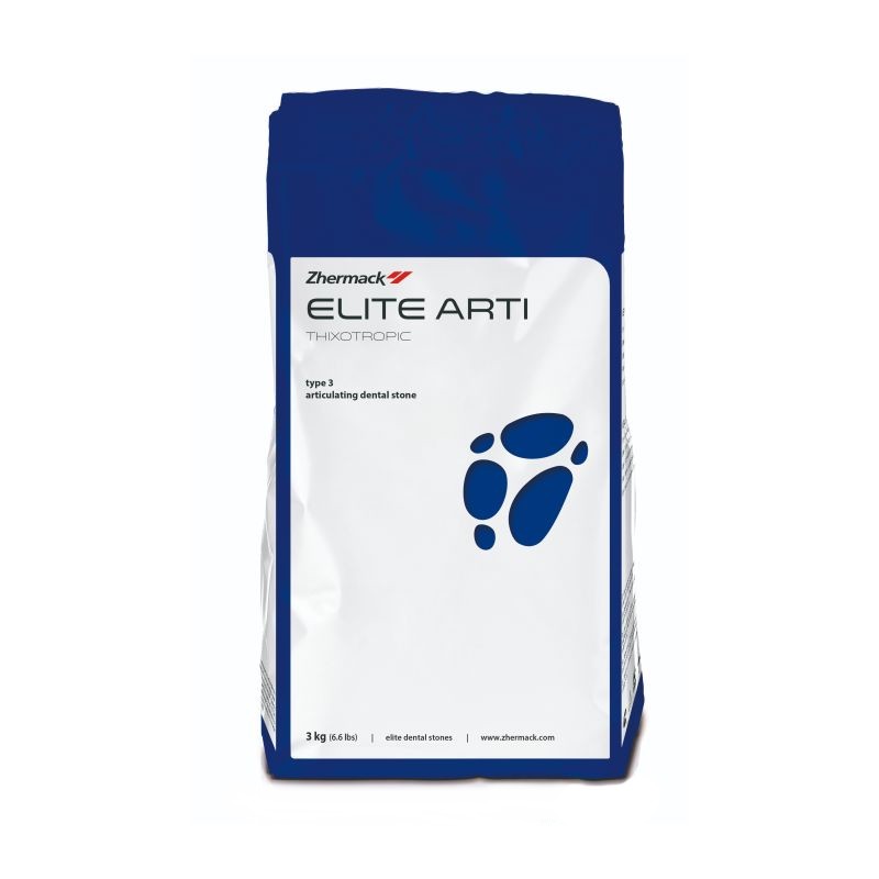 Гипс III класса ELITE ARTI WHITE, для артикуляторов, 3 кг., ZHERMACK
