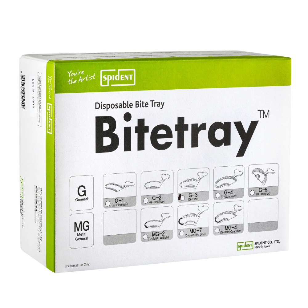 Ложка слепочная пластмассовая БАЙТТРЕЙ / Bitetray G-1 Sideless, 1 уп. /50 шт./, Spident
