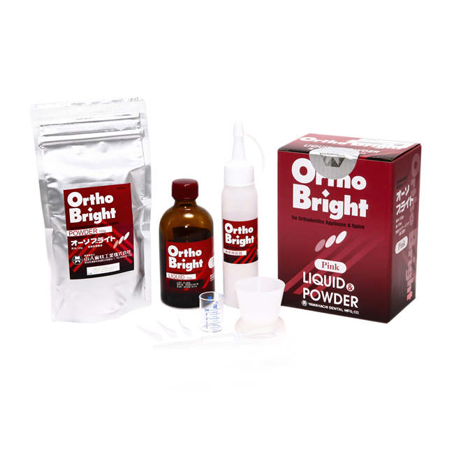 ОРТО БРАЙТ / Ortho Bright Liquid + Powder PINK, пластмасса для ортодонтии, 1 уп. /100 гр. + 70 мл./, YAMAHACHI