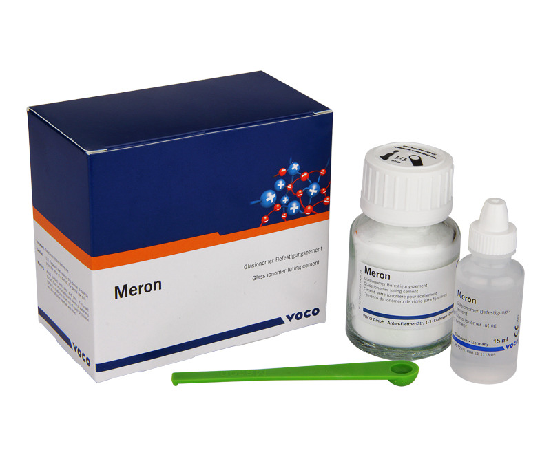 МЕРОН / MERON, стеклоиономерный цемент для фиксации коронок, мостов, вкладок /35 гр.+15 мл./, арт. 1086, Voco, Германия