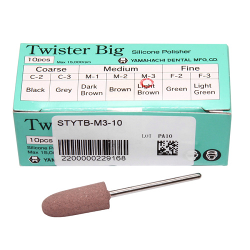 Полир для пластмасс TWISTER BIG, medium M-3 /светло-коричневый/, 1 уп. /10 шт./, YAMAHACHI
