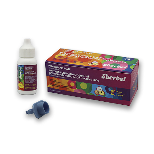 Паста профилактическая Sherbet Prophylaxis Paste АССОРТИ, средняя, 200 унидоз /400 гр./, Dharma Research, Inc., США