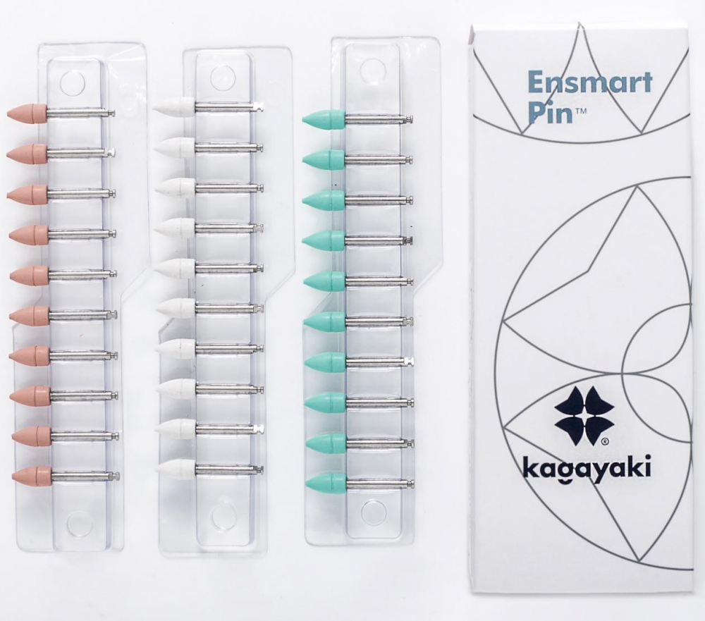 Полиры КАГАЯКИ ЭНСМАРТ ПИН / KAGAYAKI ENSMART PIN /АССОРТИ/, ПУЛЯ /125, 70, 32 µ/, /30 шт./, полимерная ножка, Kagayaki, Россия